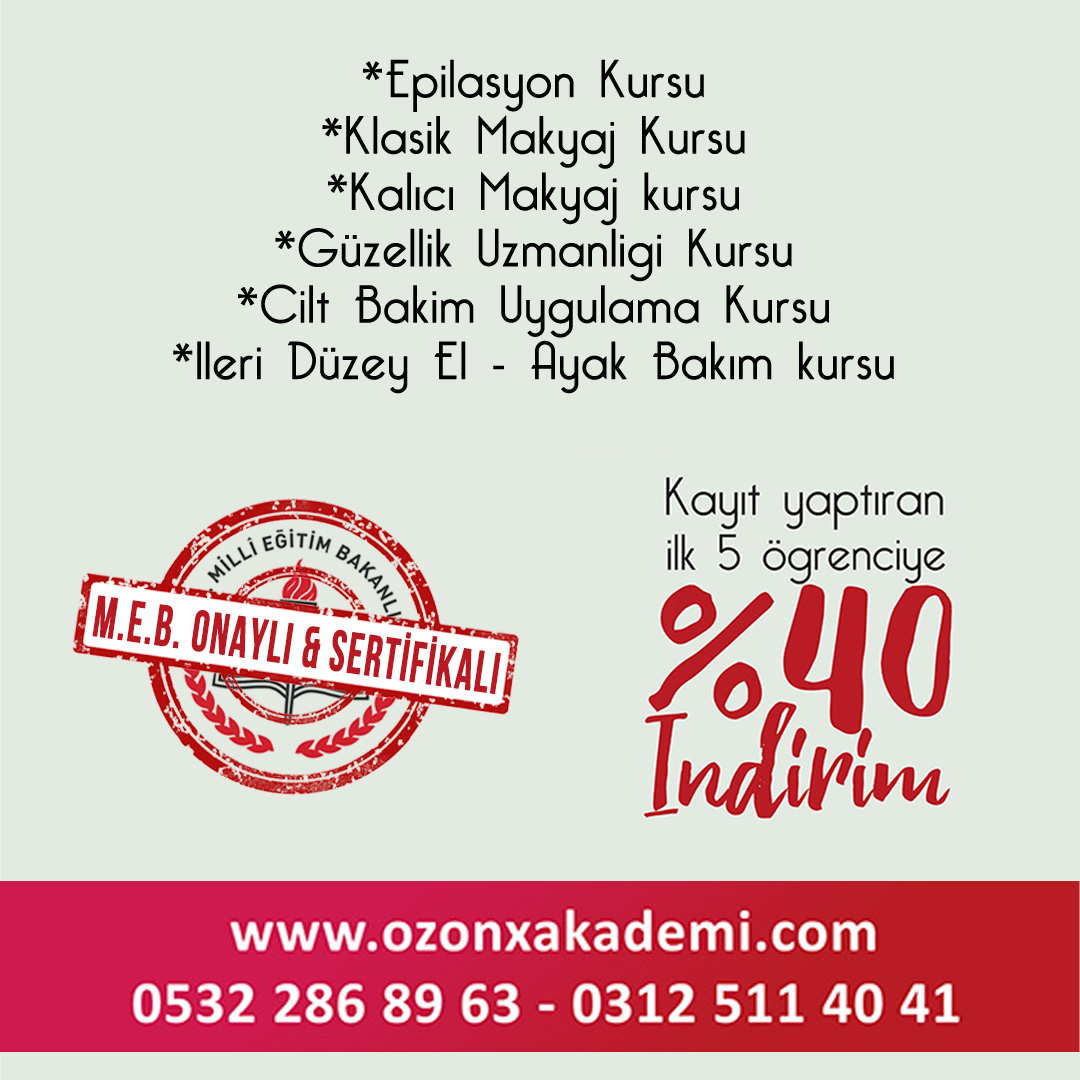 MEB Onaylı Güzellik Uzmanlığı Kursu | OZON X AKADEMİ