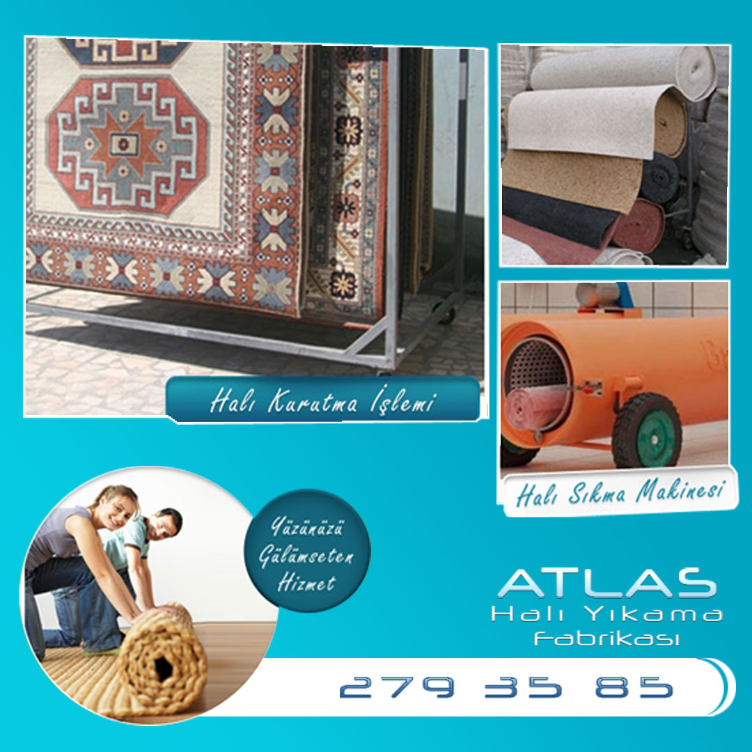 Atlas Halı Yıkama Fabrikası, Yaz Kış 4 mevsim halı yıkama, Koltuk yıkama, Halı kenarı overlok, Yerinde halıflex yıkama, Battaniye ve yorgan yıkama