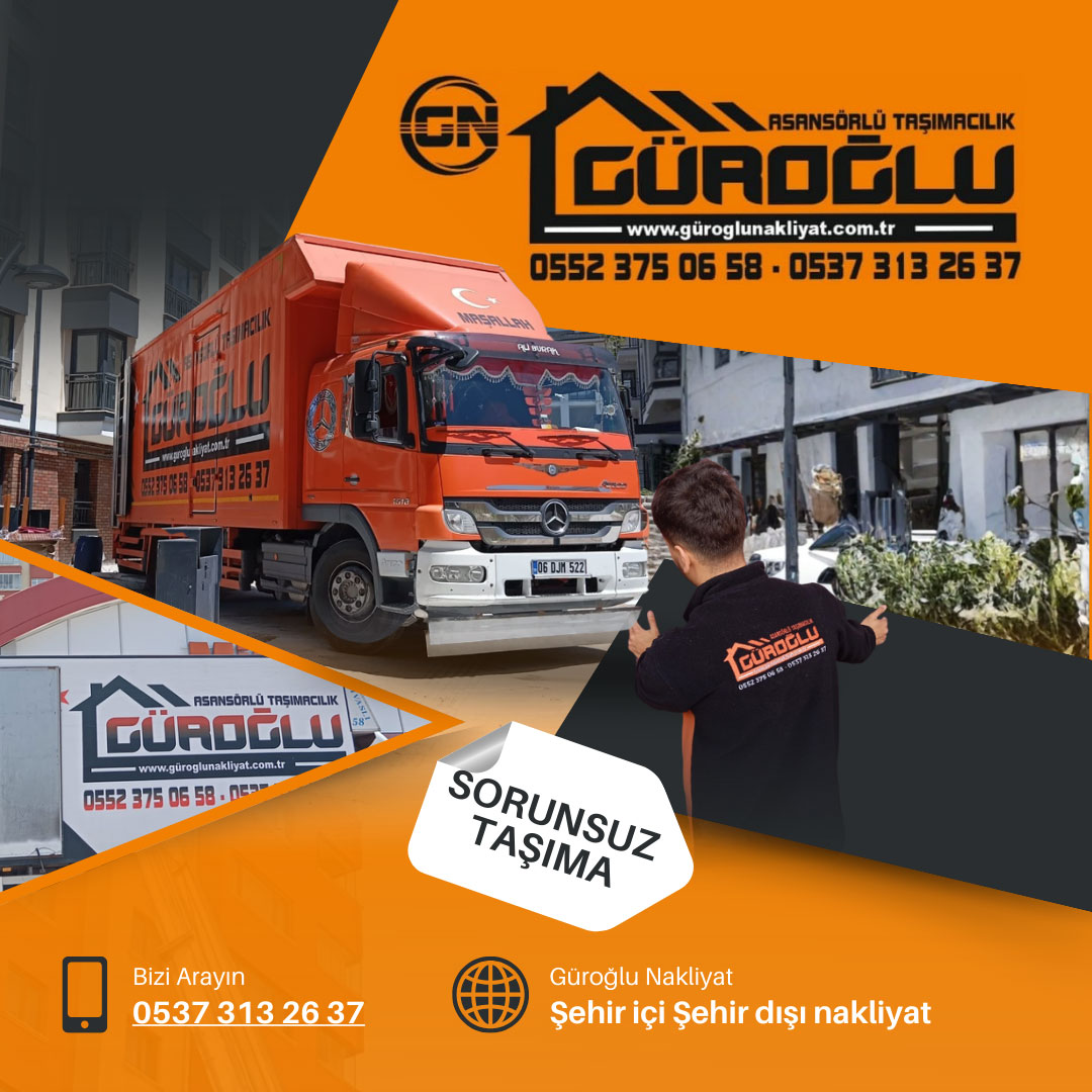 Eryaman GÜROĞLU şehir içi şehir dışı nakliyat, asansörlü taşımacılık,